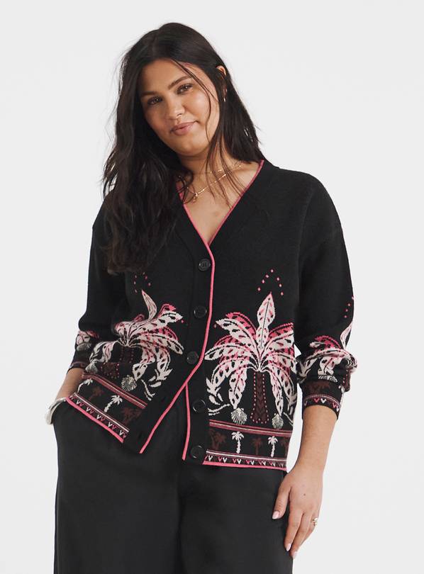 SIMPLY BE Tropical Print Boxy Cardigan 16-18